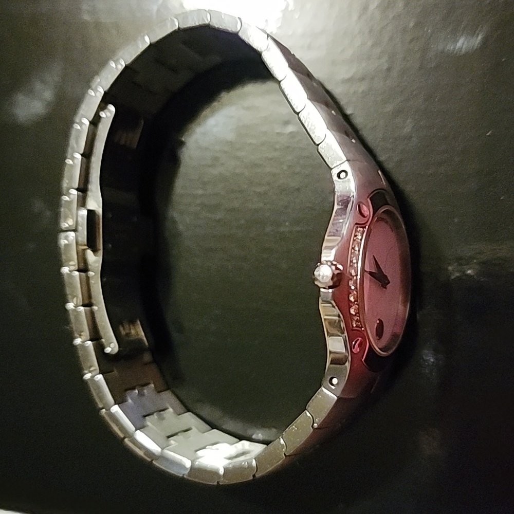 Pave Diamond Movado watch with pearl face  (no box) - Picture 3 of 3
